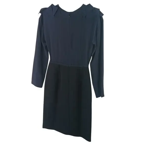 Fendi Navy Blue Long Sleeve Dress Size 38 ITMade in Italy Designer Sheath